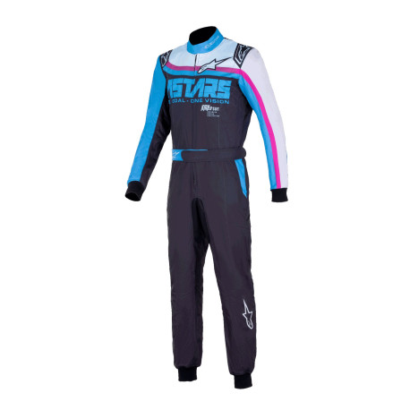 Kombinezoni Alpinestars trkaći kombinezon KMX-9 V3 s FIA Graphic 2, Crno/tirkiz/ljubičasti | race-shop.hr