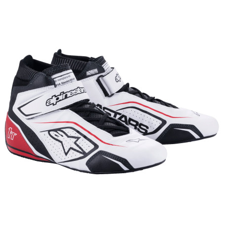 Cipele Cipele Alpinestars Tech-1 T V3 s FIA, Bijelo/Crno/Crvene | race-shop.hr