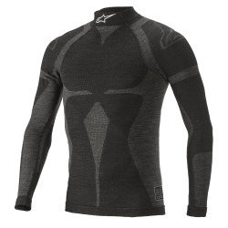 FIA vatrootporna majica dugih rukava ALPINESTARS ZX EVO V2, crna/siva