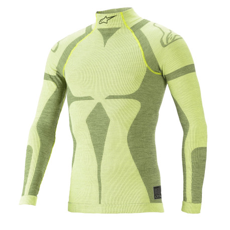 Donje rublje FIA vatrootporna majica dugih rukava ALPINESTARS ZX EVO V2, fluo žuta/tamnožuta | race-shop.hr