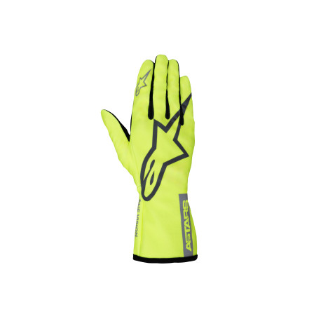 Na popustu Karting rukavice Alpinestars Tech-1 K Race S V2 Pure (unutarnje šivanje), fluo žuta/siva | race-shop.hr