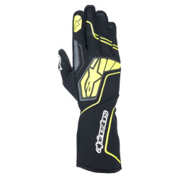 FIA karting rukavice Alpinestars Tech-1 KX V4 (vanjsko šivanje), siva/crna/fluo žuta