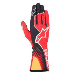 Karting rukavice Alpinestars Tech-1 K Race V2 Future (unutarnje šivanje), crvena/mandarina