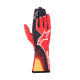 Dječje karting rukavice Alpinestars Tech-1 K Race S V2 Future (unutarnje šivanje), crvena/mandarina