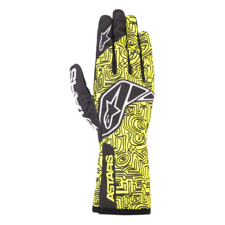 Rukavice Trkaće rukavice Alpinestars Tech-1 K Race V2 Vertical, Yellow Fluo | race-shop.hr