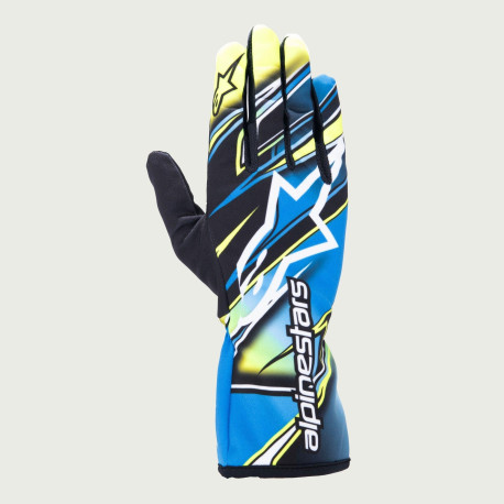 Rukavice Trkaće rukavice Alpinestars Tech-1 K Race V2 Competition, Yellow Fluo/Blue/White | race-shop.hr