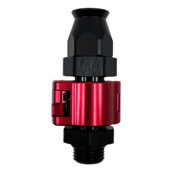 PTFE Snap-on fiting AN6 Ravni - Crni