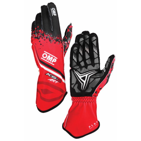 Rukavice Karting rukavice OMP KS-2 ART my2025 (vanjsko šivanje), crvena/crna | race-shop.hr