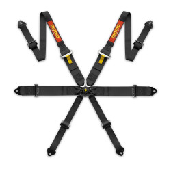 FIA 6 točkasti sportski sigurnosni pojasevi MOMO PRO DRIVER FHR 2"/3" (50/76mm), crna