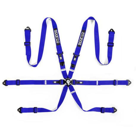 Sigurnosni pojasevi i dodaci FIA sigurnosni pojasevi u 6 točaka SPARCO COMPETITION H-2 PD, plavi | race-shop.hr