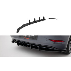 MAXTON DESIGN stražnji difuzor za Volkswagen Polo GTI Mk6 Facelift, crno-crvena