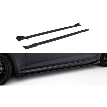 Body kit i vizualni dodaci Lipovi bočnih pragova Audi RS5 Sportback F5 (crni + sjajna bočna krila) | race-shop.hr