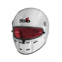 Zatvorena karting kaciga STILO ST5FN, bijela/crvena
