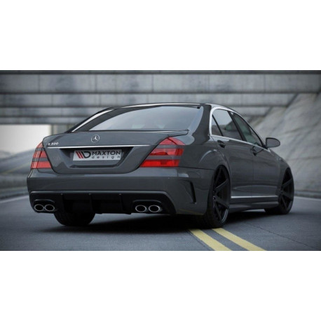 Bazar MAXTON DESIGN stražnji branik + stražnji difuzor za MERCEDES S W221 (look W205), stakloplastika OŠTEĆENO | race-shop.hr