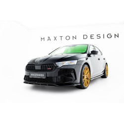 MAXTON DESIGN prednji lip za Skoda Octavia RS Liftback / Combi Mk4 Facelift, sjajna crna, V1