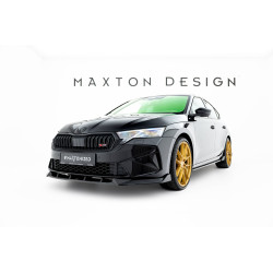 MAXTON DESIGN prednji lip za Skoda Octavia RS Liftback / Combi Mk4 Facelift, sjajna crna, V2