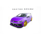 MAXTON DESIGN Street Pro prednji lip + krila za Volkswagen Golf R Mk8 Facelift, crna