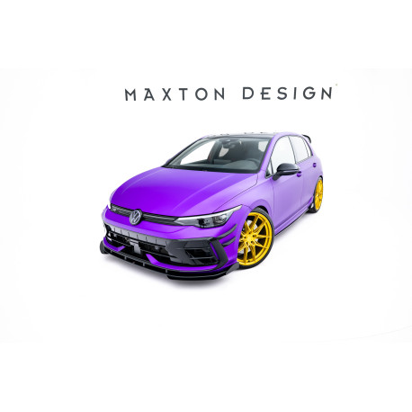 Body kit i vizualni dodaci MAXTON DESIGN Street Pro prednji lip + krila za Volkswagen Golf R Mk8 Facelift, crno-crvena | race-shop.hr