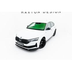 MAXTON DESIGN prednji lip za Skoda Octavia Sportline Liftback / Combi Mk4 Facelift, sjajna crna