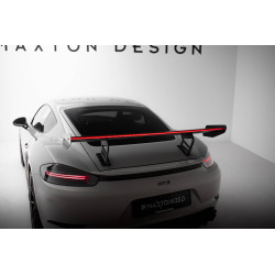MAXTON DESIGN karbonsko krilo s unutarnjim nosačima + LED za Porsche 718 Cayman 982c, V2