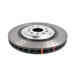 DBA 5000 series Crossed Drilled & Dimpled Silver Hat DBA53927SLVXD (2 pcs)