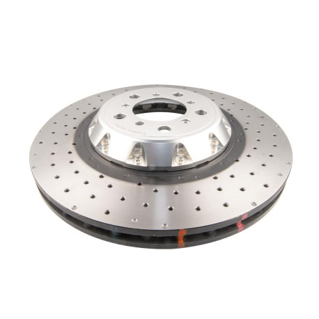 Kočnice DBA DBA 5000 series Crossed Drilled & Dimpled Silver Hat DBA53298SLVXD (2 pcs) | race-shop.hr