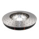 Kočnice DBA DBA 5000 series Crossed Drilled & Dimpled Silver Hat DBA53298SLVXD (2 pcs) | race-shop.hr