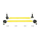 Whiteline Whiteline KLC180-295 Sway Bar Link Assembly | race-shop.hr