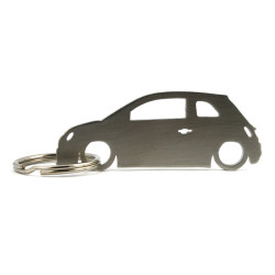 Fiat 500 3d privjesak za ključeve od nehrđajućeg čelika
