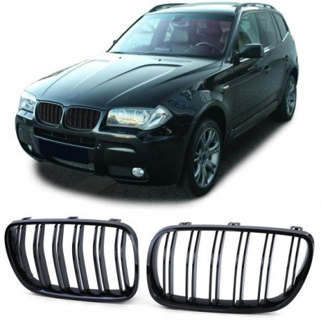 Bazar Sportska rešetka duple letvice performance sjaj za BMW X3 E83 06-11 OŠTEĆENO | race-shop.hr