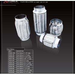 Exhaust flex pipe 89x200mm, stainless