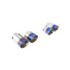 4" Blue Quad Tips for AUDI S3 2013-2020 8V HATCH