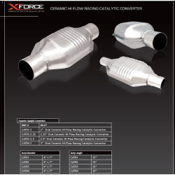 3" Ceramic High-Flow Racing Catalytic Converter (100cell) - Oval