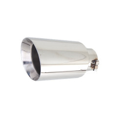 XFORCE 2.5″ Inlet 3″ Round Long Tip, Stainless Steel