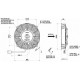 Ventilator 12V Univerzalni električni ventilator SPAL 190 mm - usisni, 12V | race-shop.hr
