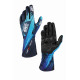 Rukavice Karting rukavice OMP KS-4 ART my2026 (unutarnje šivanje), crna/cijan | race-shop.hr
