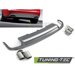 DIFUZOR ZA JEDAN ISPUH SILVER SPORT STYLE za AUDI A4 B8 08-11
