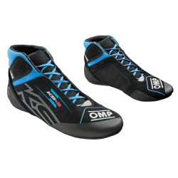 Dječje karting cipele OMP KS-3 my2026, crna/cijan