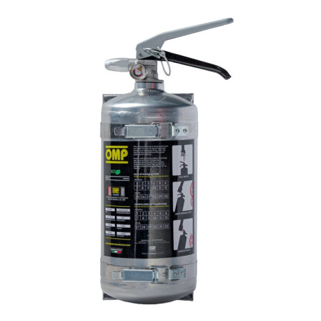 Aparati za gašenje požara i dodaci OMP CB0-0324 Ručni aparat za gašenje požara Ecolife Plus aluminij 2,4 kg s FIA certifikatom, srebrni | race-shop.hr