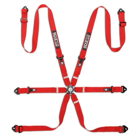 Sigurnosni pojasevi i dodaci FIA 6 point safety belts SPARCO COMPETITION H-2 PU my2026, red | race-shop.hr