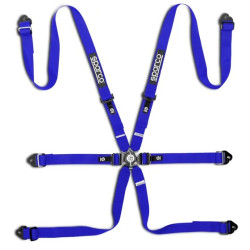 FIA 6 točkasti sportski sigurnosni pojasevi SPARCO COMPETITION H-2 PD my2026 2" (50mm), plava