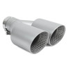 Ispušni kraj RACES INOX 2x89mm, ulaz 63mm - Brushed