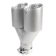 S dva izlaza Ispušni kraj RACES INOX 2x89mm, ulaz 76mm - Brushed | race-shop.hr