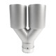 S dva izlaza Ispušni kraj RACES INOX 2x89mm, ulaz 63mm - Brushed | race-shop.hr