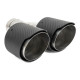 S dva izlaza Ispušni kraj RACES CARBON 2x101mm, ulaz 63.5mm - Matt | race-shop.hr