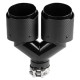 S dva izlaza Ispušni kraj RACES CARBON 2x101mm, ulaz 76mm - Matt | race-shop.hr
