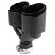 S dva izlaza Ispušni kraj RACES CARBON 2x101mm, ulaz 76mm - Matt | race-shop.hr