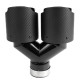 S dva izlaza Ispušni kraj RACES CARBON 2x101mm, ulaz 63.5mm - Matt | race-shop.hr