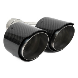 Ispušni kraj RACES CARBON 2x89mm, ulaz 63.5mm - Sjajna