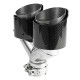 S dva izlaza Ispušni kraj RACES CARBON 2x101mm, ulaz 63.5mm - Sjajna | race-shop.hr